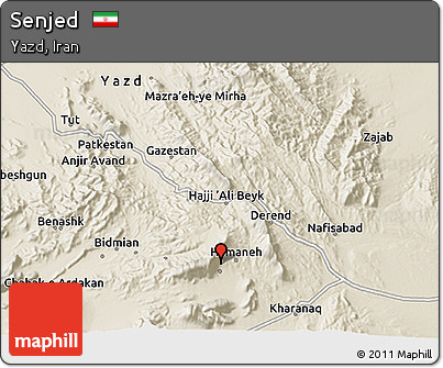 Shaded Relief 3D Map of Senjed