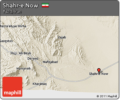 Shaded Relief 3D Map of Shahr-e Now