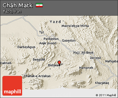 Shaded Relief 3D Map of Chāh Matk