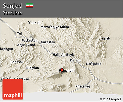 Shaded Relief 3D Map of Senjed