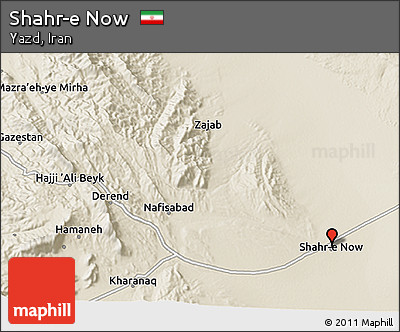 Shaded Relief 3D Map of Shahr-e Now