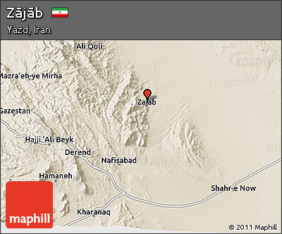 Shaded Relief 3D Map of Zājāb