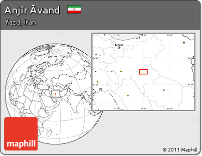 Blank Location Map of Anjīr Āvand
