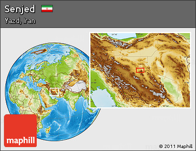 Physical Location Map of Senjed