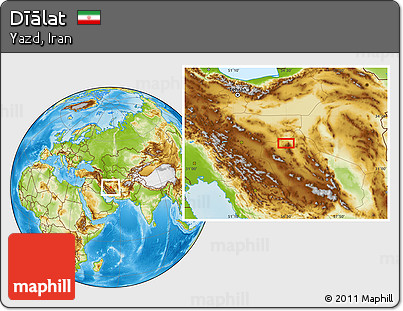 Physical Location Map of Dīālat
