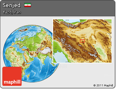 Physical Location Map of Senjed