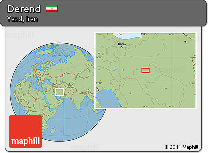 Savanna Style Location Map of Derend