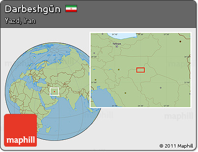 Savanna Style Location Map of Darbeshgūn