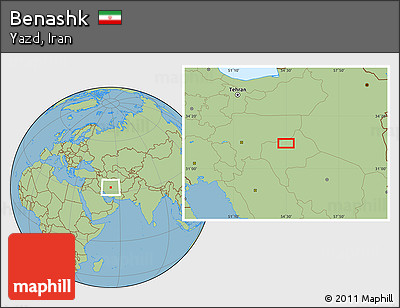 Savanna Style Location Map of Benashk