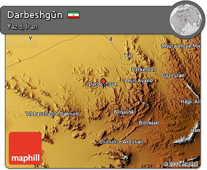 Physical Map of Darbeshgūn