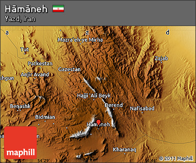 Physical Map of Hāmāneh