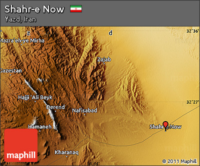 Physical Map of Shahr-e Now