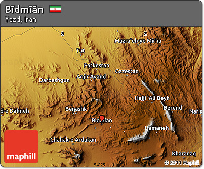 Physical Map of Bīdmīān