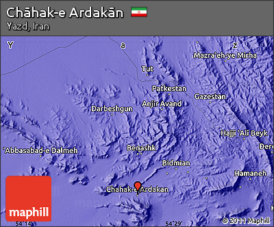 Political Map of Chāhak-e Ardakān