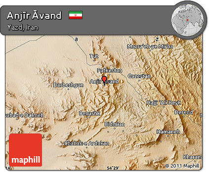 Satellite Map of Anjīr Āvand