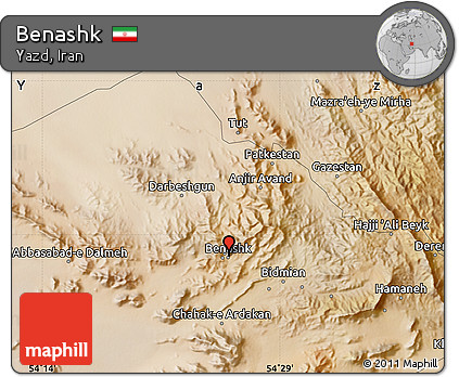 Satellite Map of Benashk