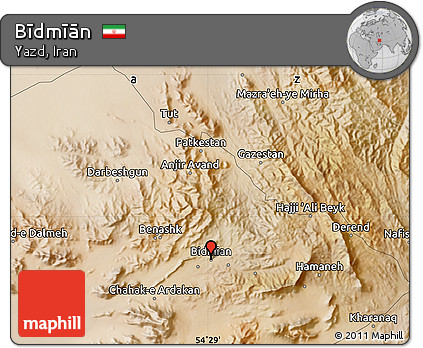 Satellite Map of Bīdmīān