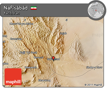 Satellite Map of Nafīsābād