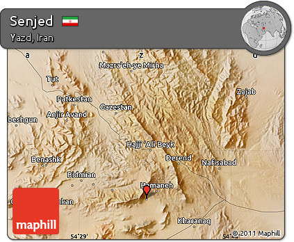 Satellite Map of Senjed