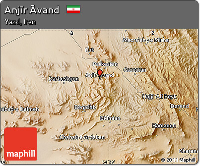Satellite Map of Anjīr Āvand