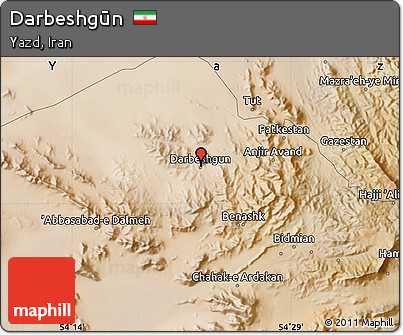 Satellite Map of Darbeshgūn