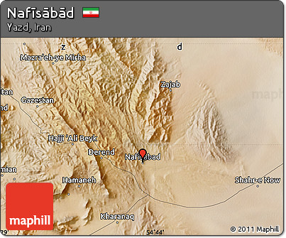 Satellite Map of Nafīsābād