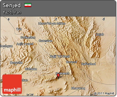 Satellite Map of Senjed