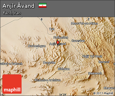 Satellite Map of Anjīr Āvand