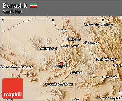 Satellite Map of Benashk