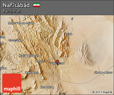 Satellite Map of Nafīsābād