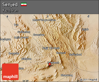 Satellite Map of Senjed
