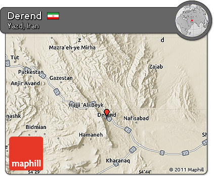 Shaded Relief Map of Derend
