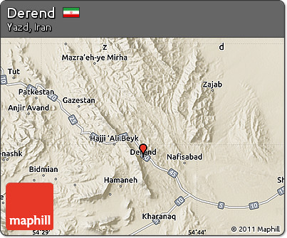Shaded Relief Map of Derend
