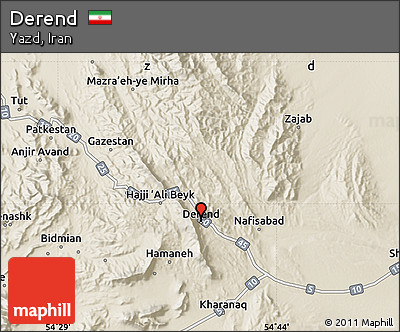 Shaded Relief Map of Derend