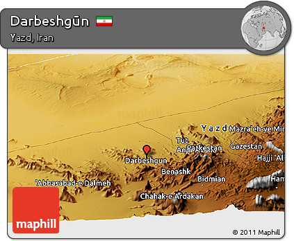 Physical Panoramic Map of Darbeshgūn