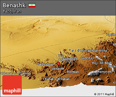 Physical Panoramic Map of Benashk