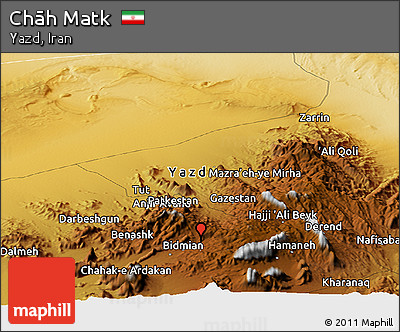 Physical Panoramic Map of Chāh Matk