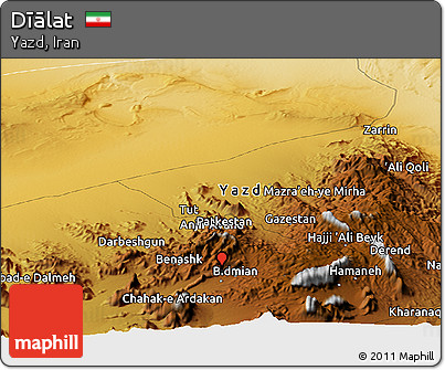 Physical Panoramic Map of Dīālat