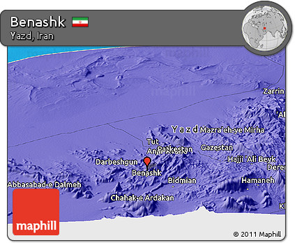 Political Panoramic Map of Benashk