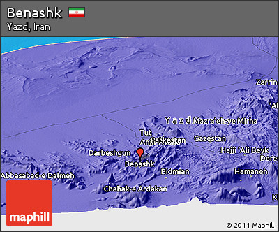 Political Panoramic Map of Benashk