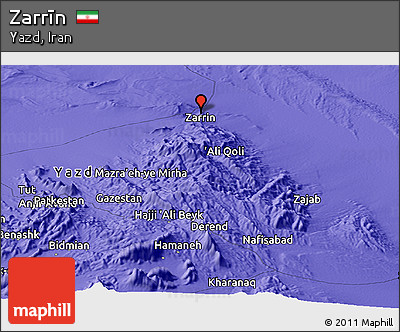 Political Panoramic Map of Zarrīn