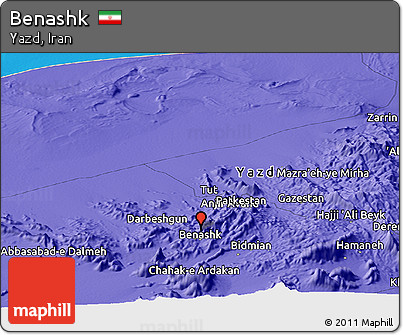 Political Panoramic Map of Benashk