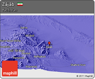 Political Panoramic Map of Zājāb