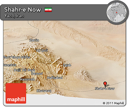Satellite Panoramic Map of Shahr-e Now