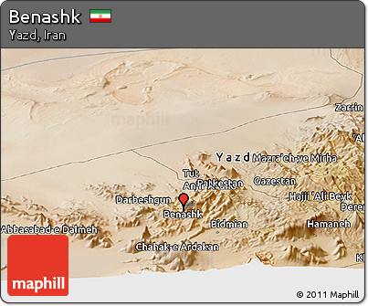Satellite Panoramic Map of Benashk