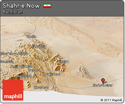 Satellite Panoramic Map of Shahr-e Now