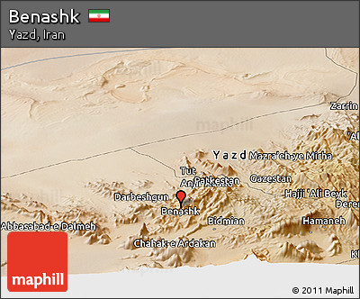 Satellite Panoramic Map of Benashk