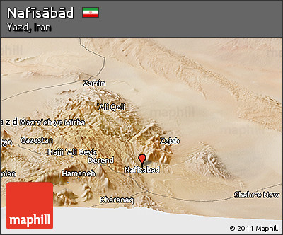 Satellite Panoramic Map of Nafīsābād
