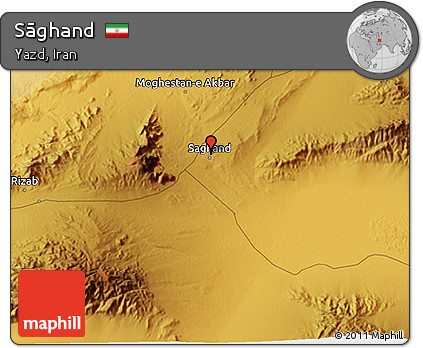 Physical 3D Map of Sāghand
