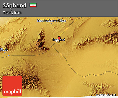 Physical 3D Map of Sāghand